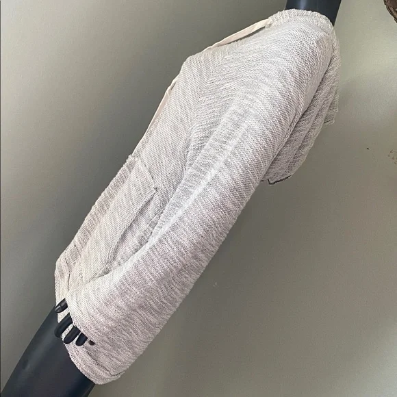 Altar'd State Distressed Comfortable Knit Sweater Hoodie - Picture 5 of 13